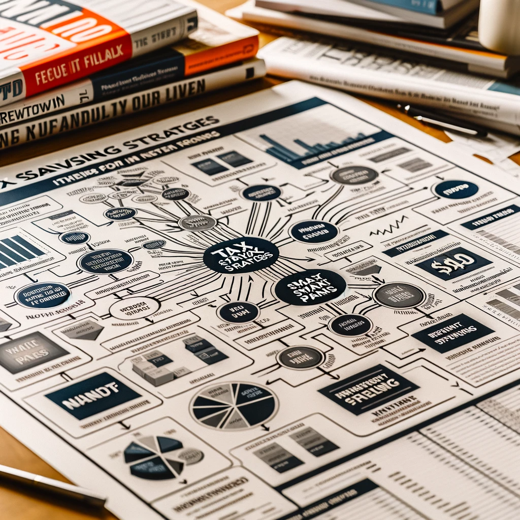  A detailed chart on tax savings strategies created by a financial advisor.